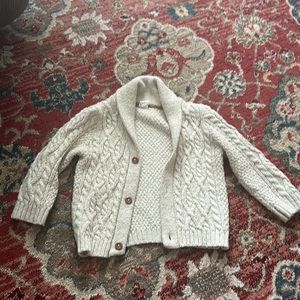 Cable knit sweater cardigan
